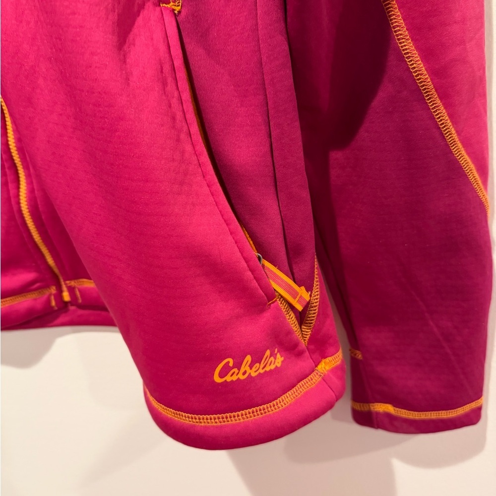 Cabela's Fleece Lined Jacket Pink Mock Neck Full Zip Womens Size Large L - Picture 6 of 7
